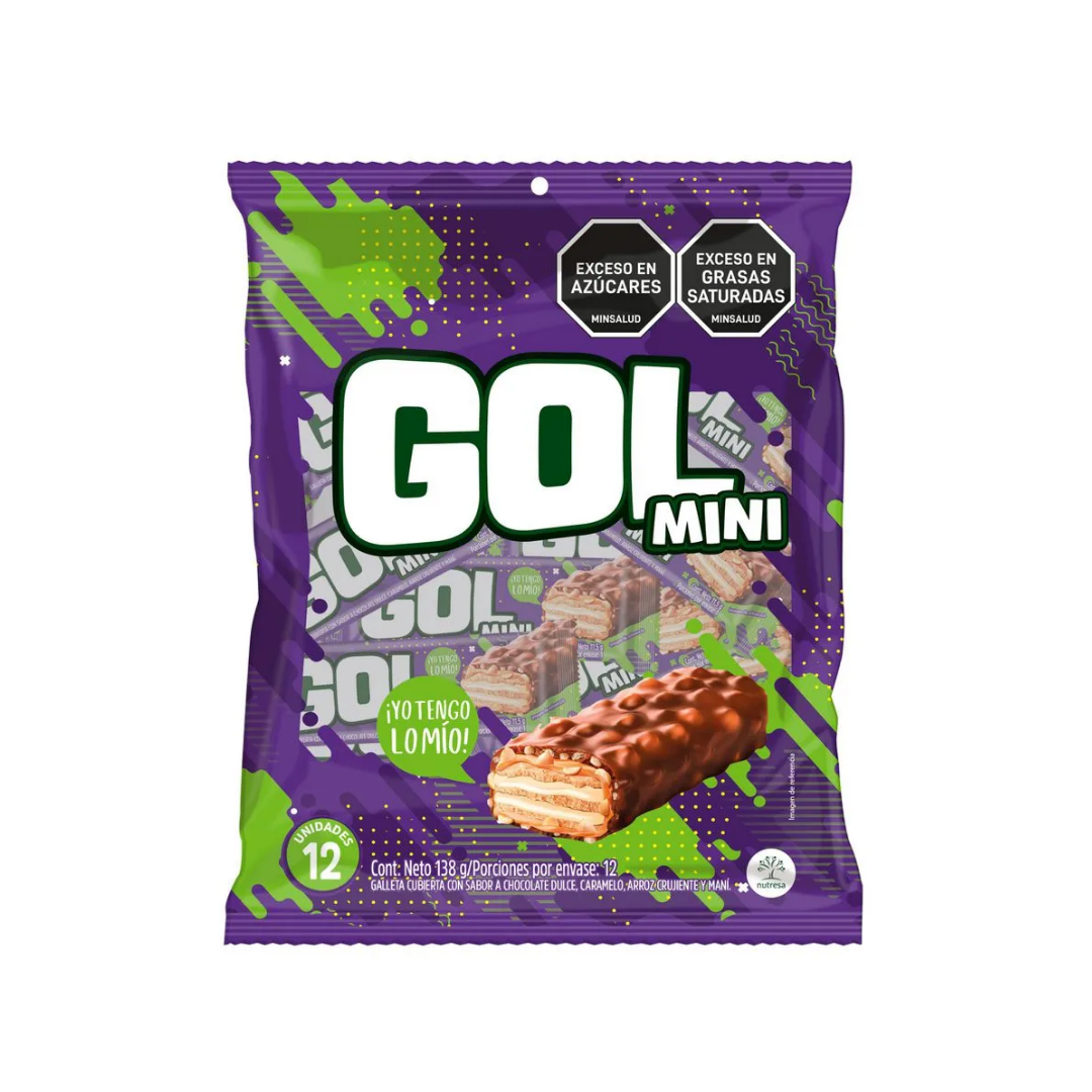 Chocolatina Mini Gol 12 X 138 Gr