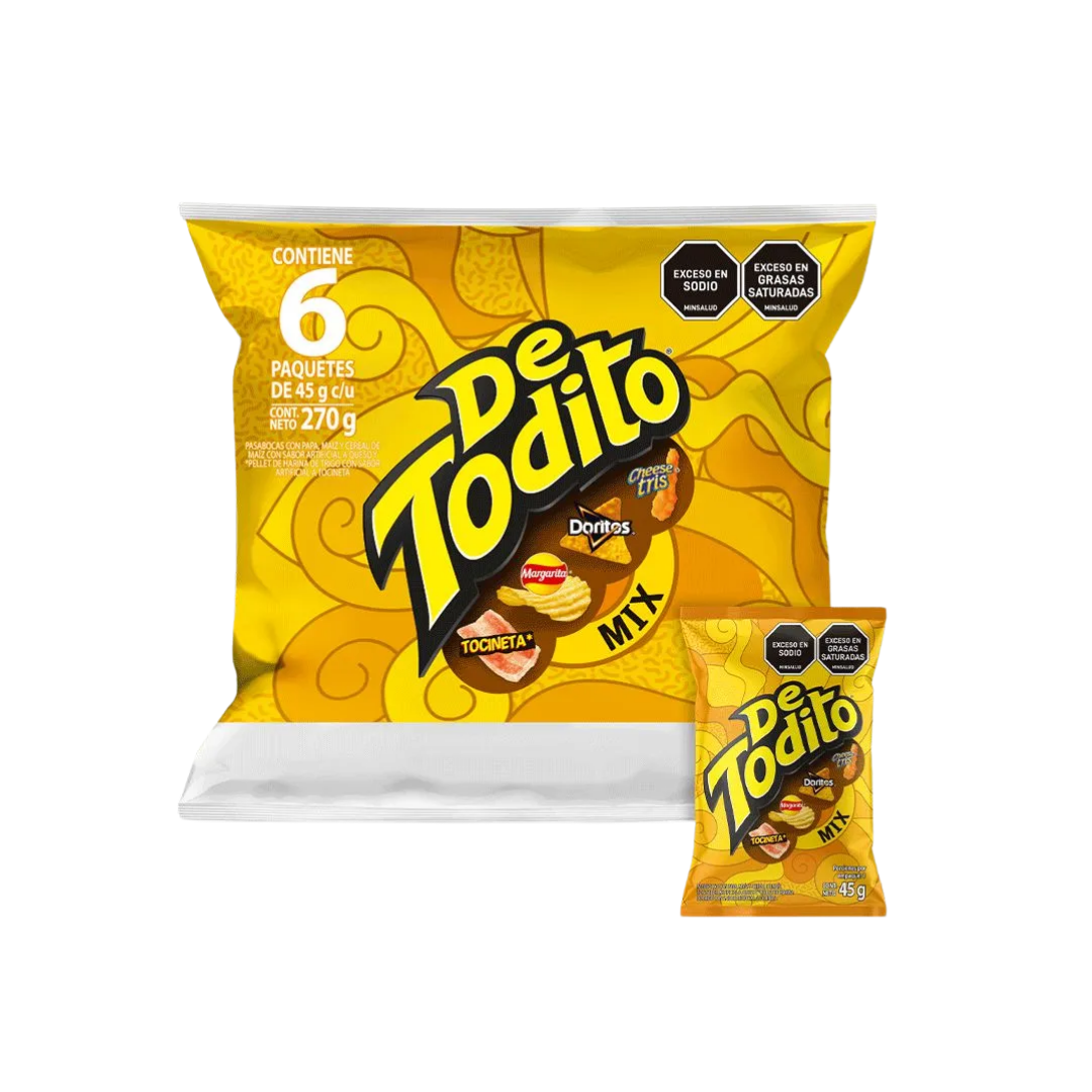 De Todito Amarillo Paquete 8 X 6 X 45 Gr