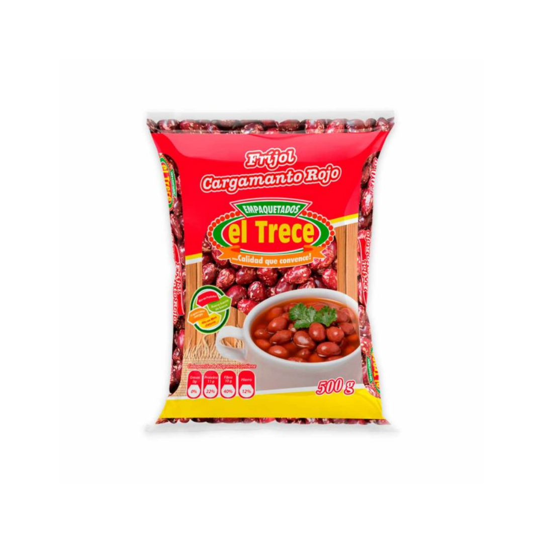 El Trece Frijol Cargamanto Rojo 25 X 500 Gr