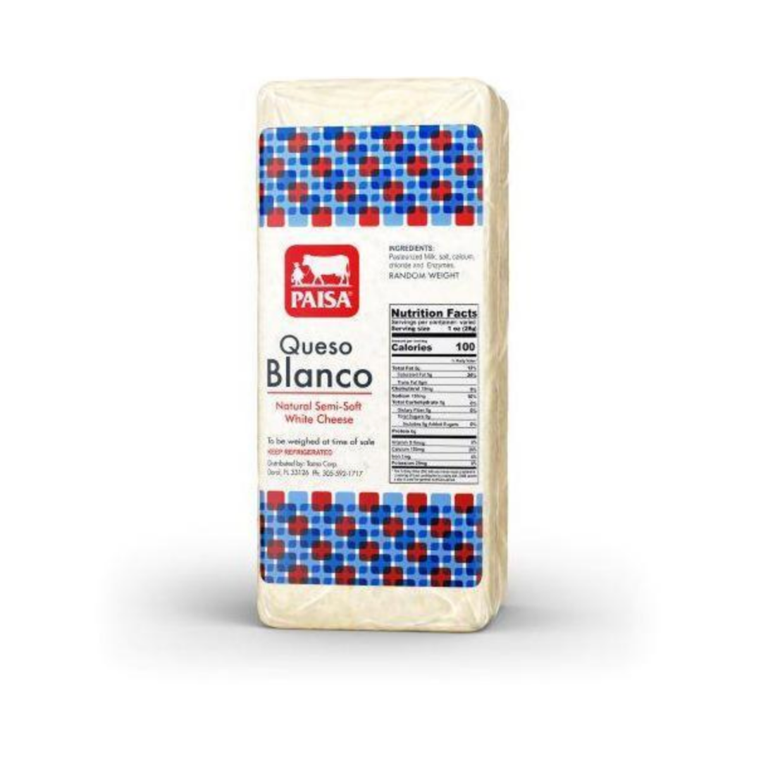 Paisa Queso Blanco Barra 6x6 lb TEQ (per Lb)