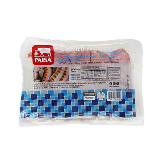 Paisa Chorizo Argentino 12 X 1 Lb