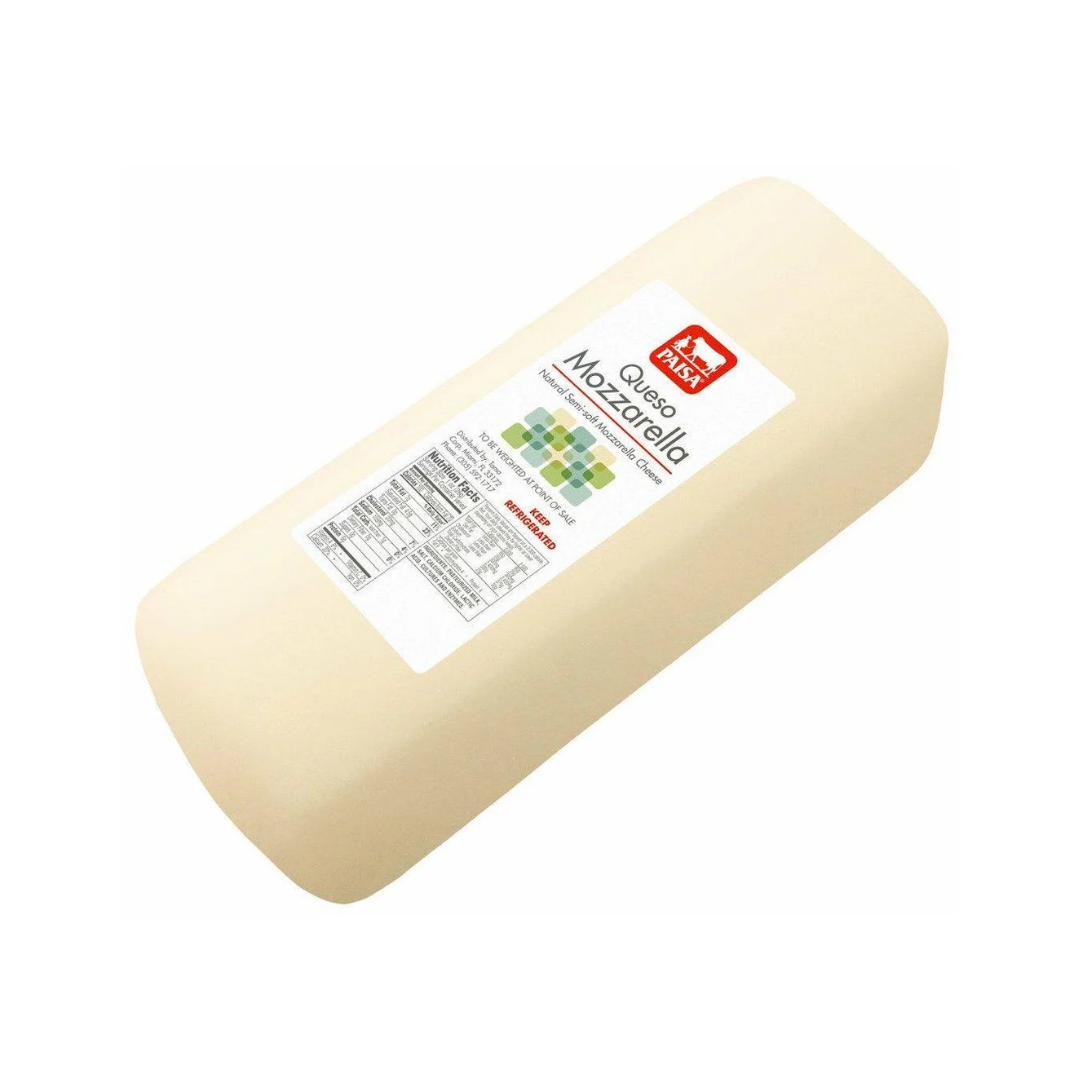 Paisa Mozzarella Whole Milk Barra (Per Lb)