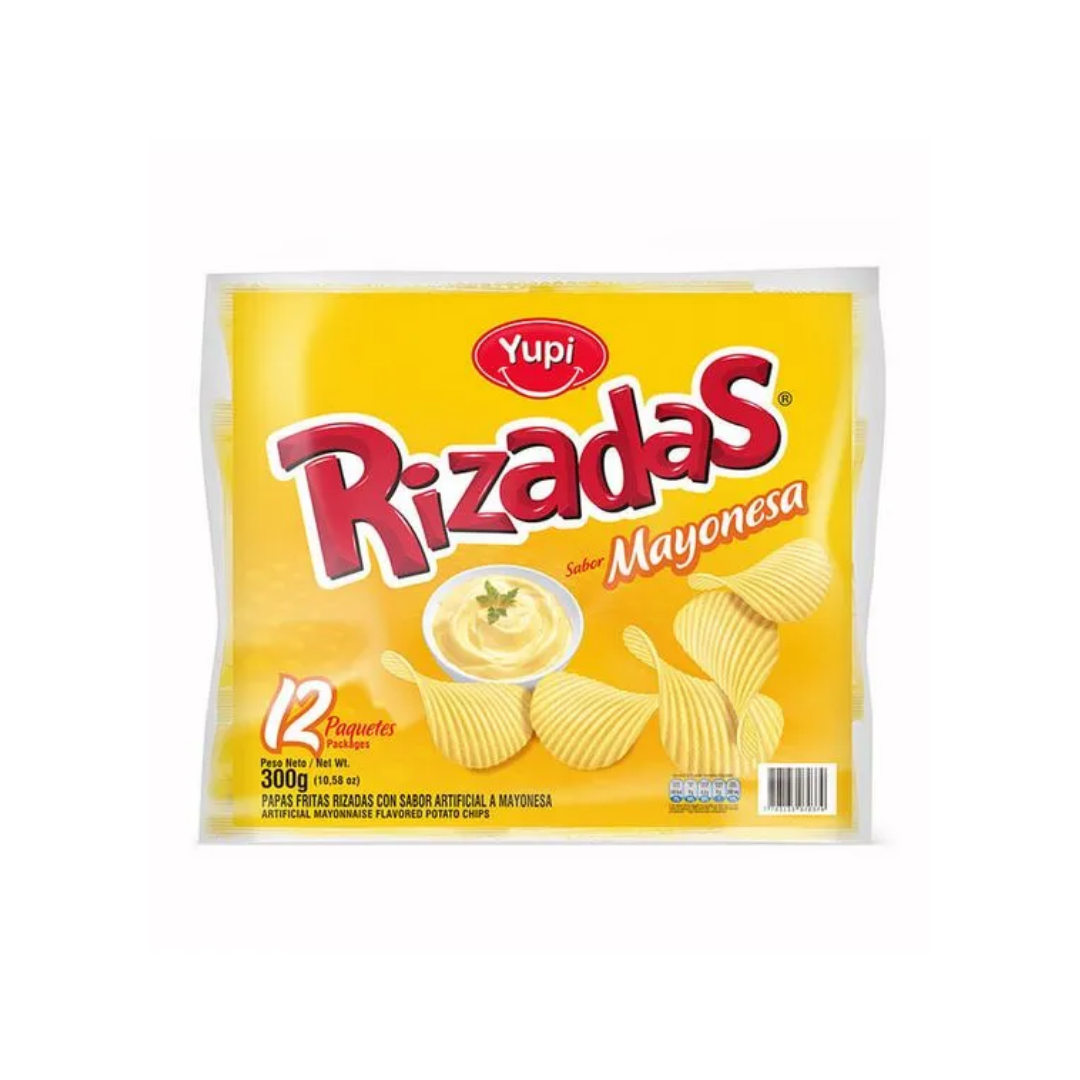 Yupi Rizadas Mayonesa Paquete 6 X 12 X 25 Gr